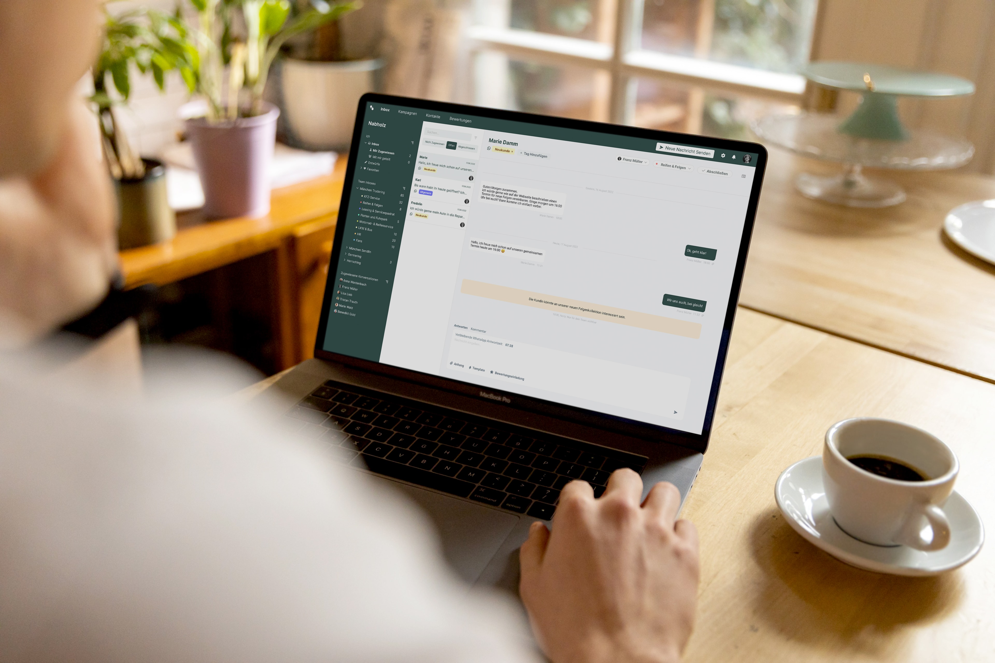 Mateo — A startup I founded with a team of four reimagining customer communication for medium sized companies leading to a fast growing AI-supported messaging-platform for business customers.